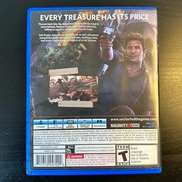 Uncharted 4: A Thief's End for PS4